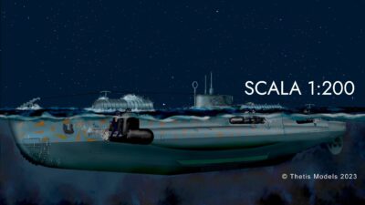 THETIS MODELS Boxart del Sommergibile SCIRÉ (allestimenti 1940 e 1941) in scala 1:200